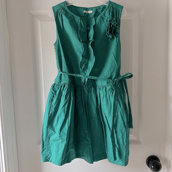 Green Sleeveless J. Crew Dress Sz 7 - Picture 1 of 4